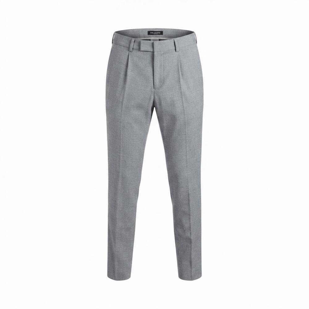 ASOS Mens Design Pleated Dress Trousers in Grey 30x32